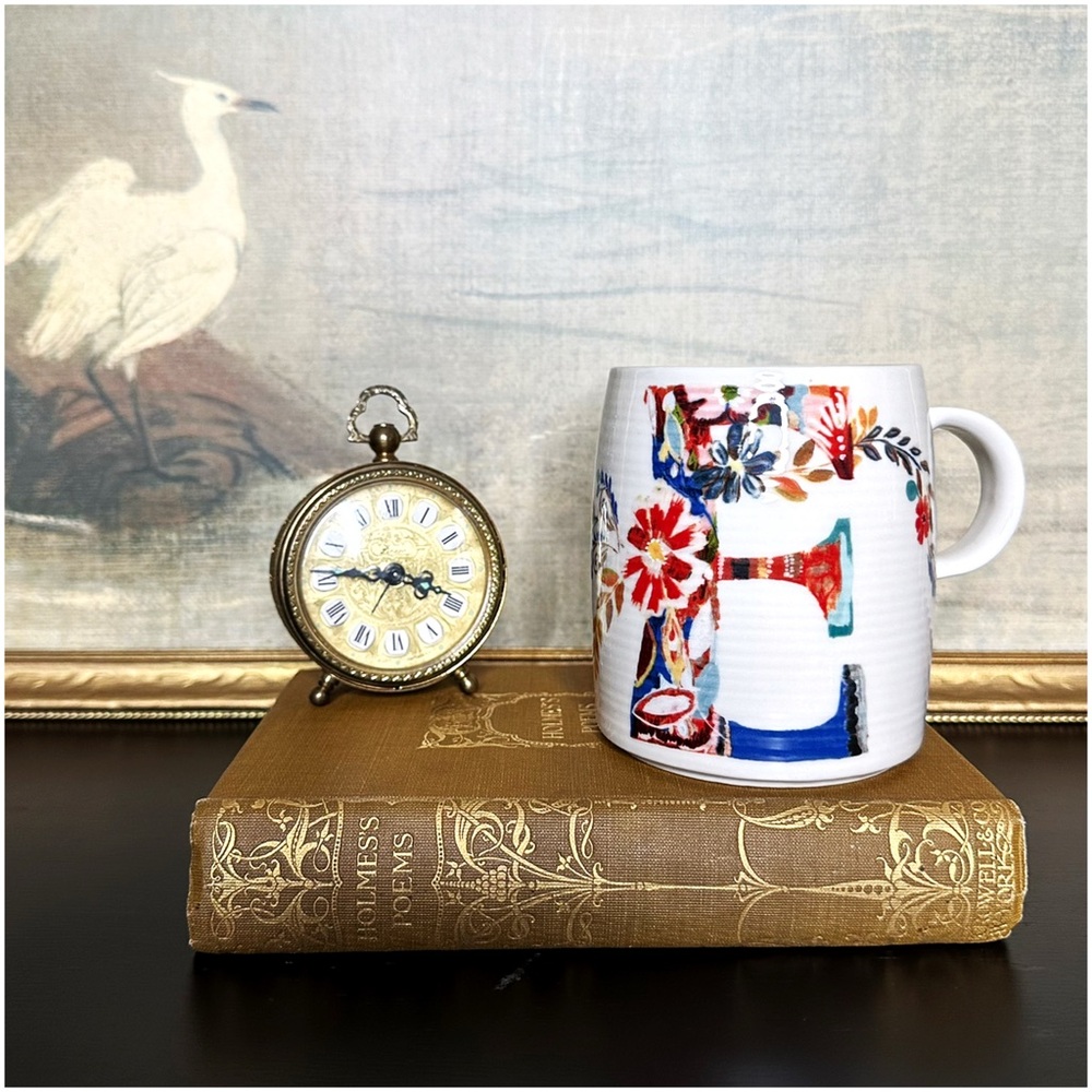 Anthro “Petal Palette Monogram Mug”